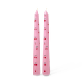 RICE Paraffinewas Kaars Roze Cherry Print - Set van 2