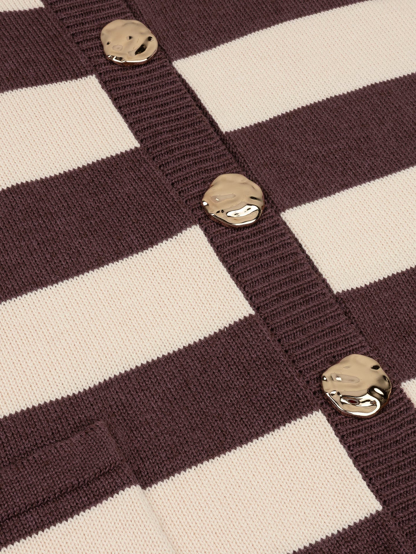 YDENCE Knitted Top Judith Brown & Ecru