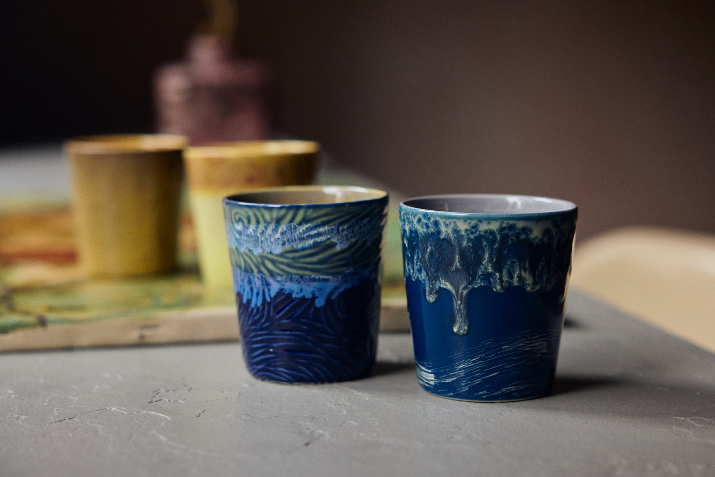 HKLIVING 70’s Ceramics van Gogh Starry Night set van 2