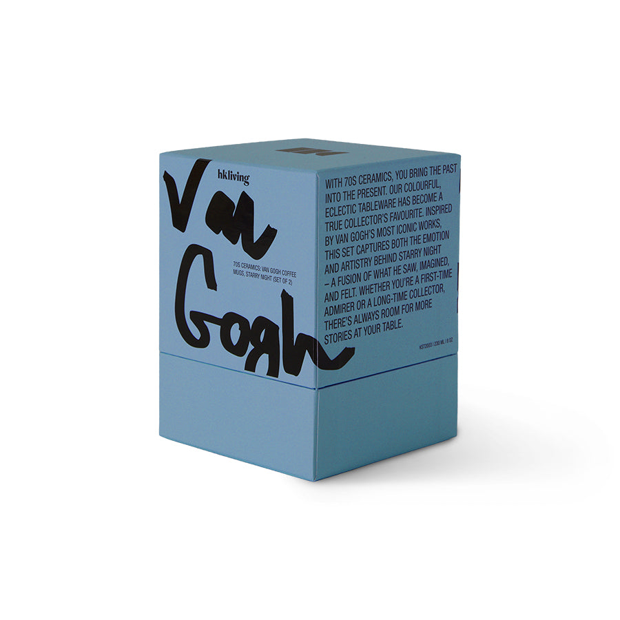 HKLIVING 70’s Ceramics van Gogh Starry Night set van 2