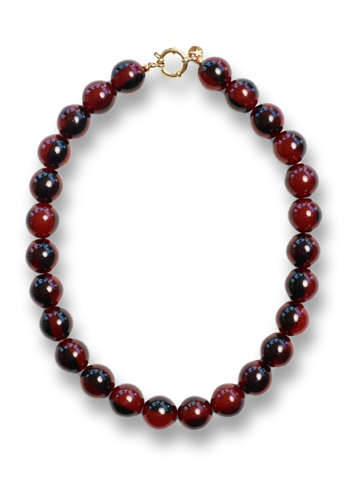 Bonnie Studios Wilma Burgundy Marble Necklace