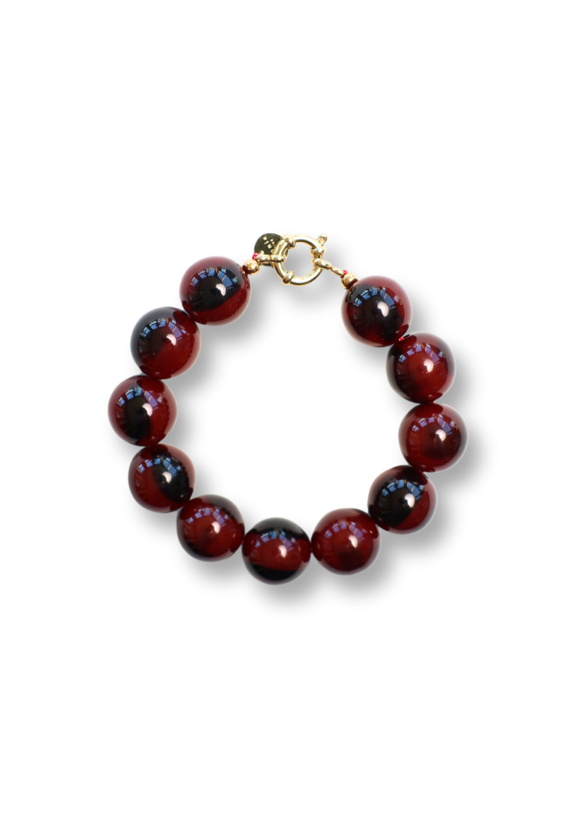 Bonnie Studios Wilma Burgundy Marble Bracelet