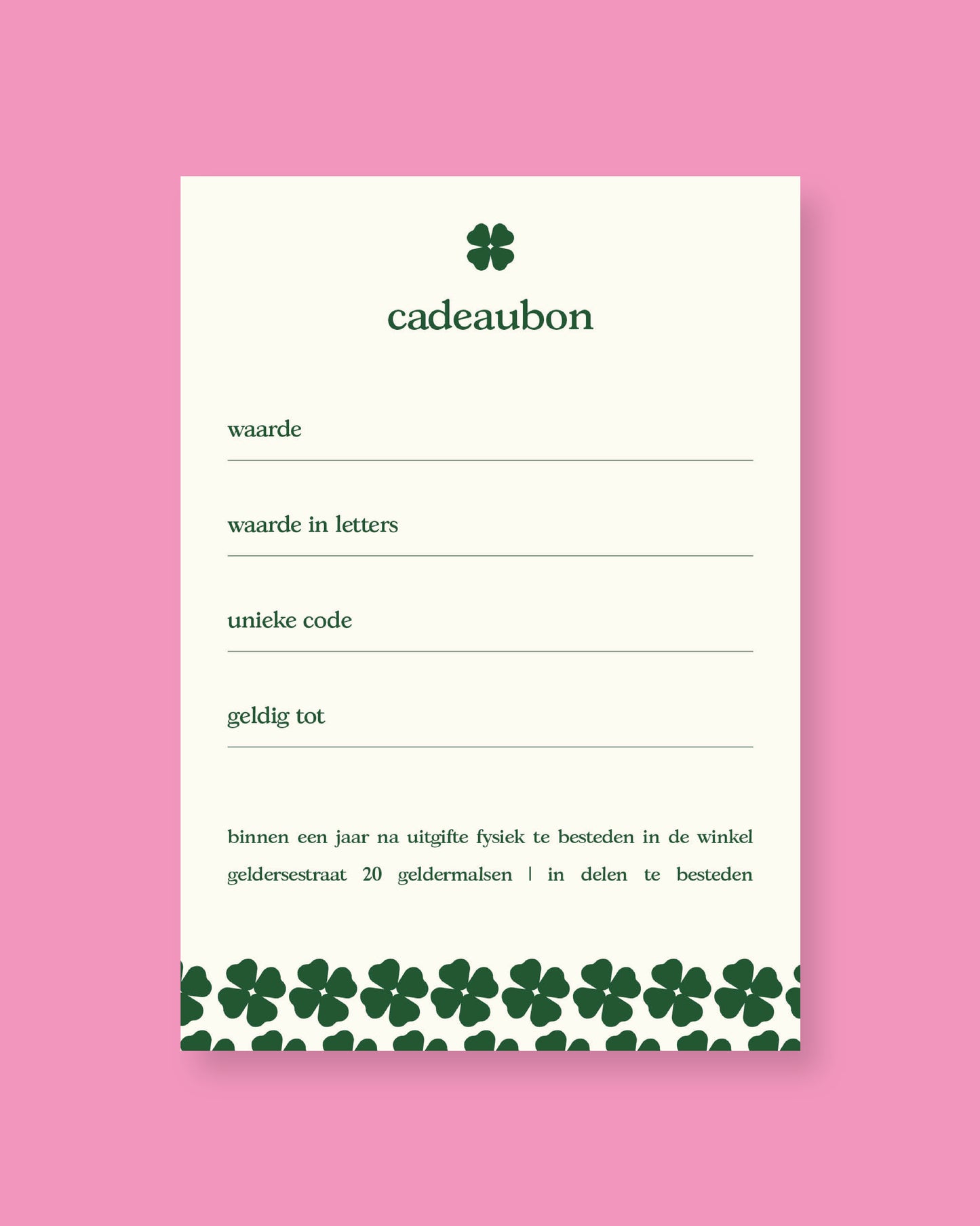 de gezennig cadeaubon