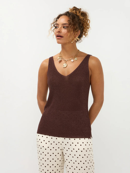 YDENCE Knitted Top Lux Brown