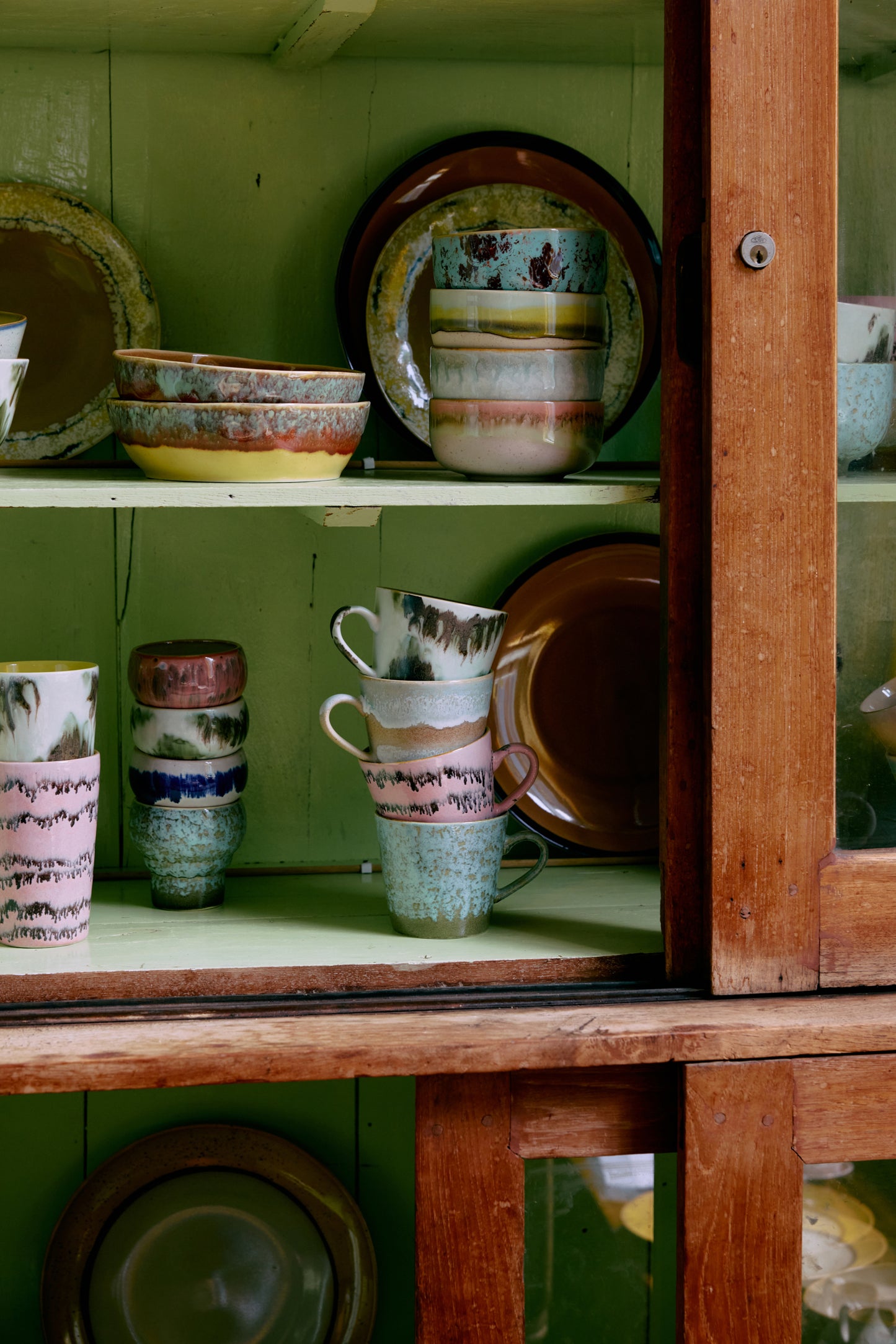 HKLiving 70s ceramics Cappuccino Mok verdigris