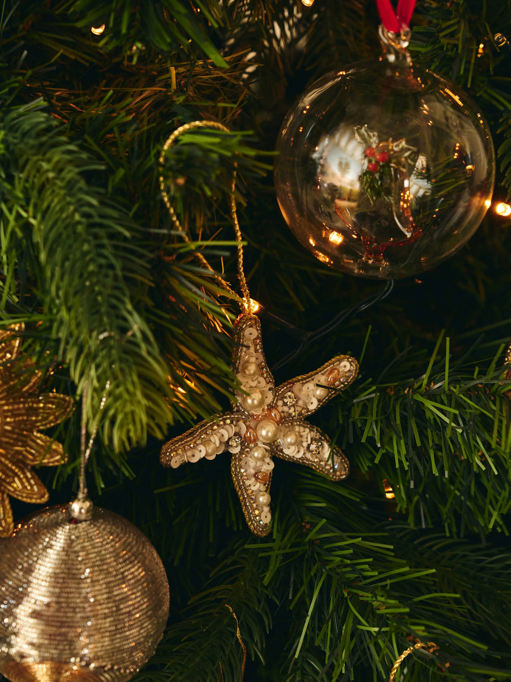 Anna + Nina Beaded Starfish Ornament
