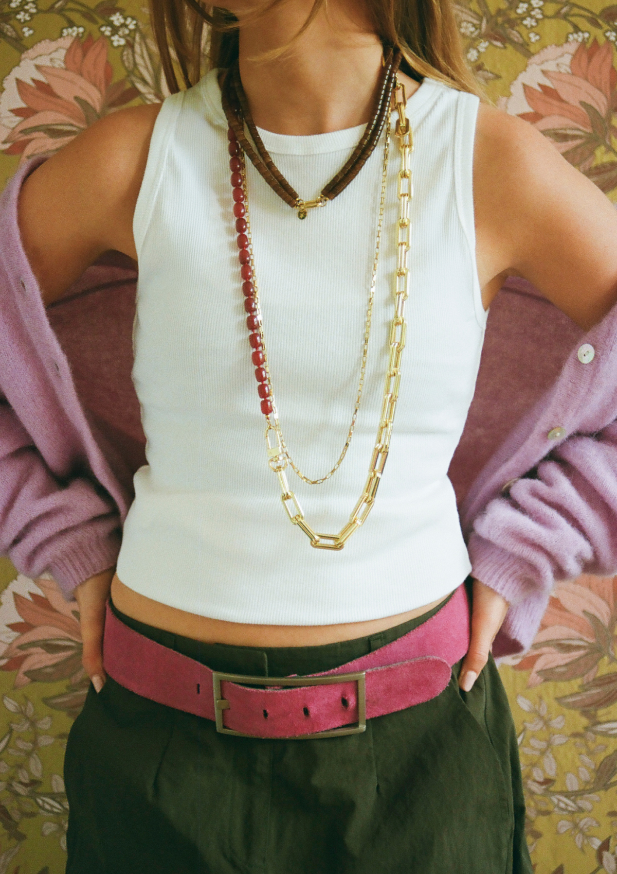 Bonnie Studios Moos Double Brown Necklace