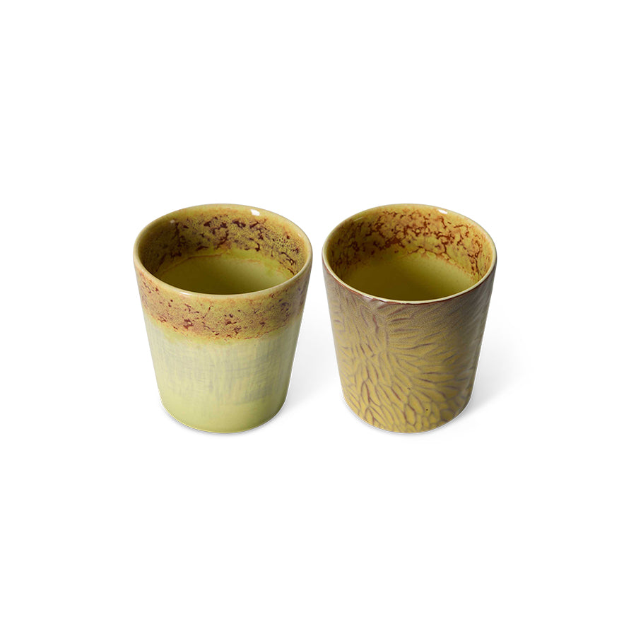 HKLIVING 70’s Ceramics van Gogh Sunflower set van 2