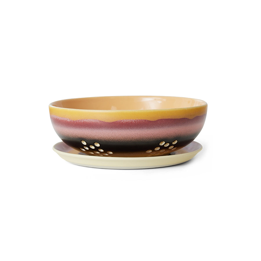HKLIVING 70s ceramics Berry Bowl Sunset