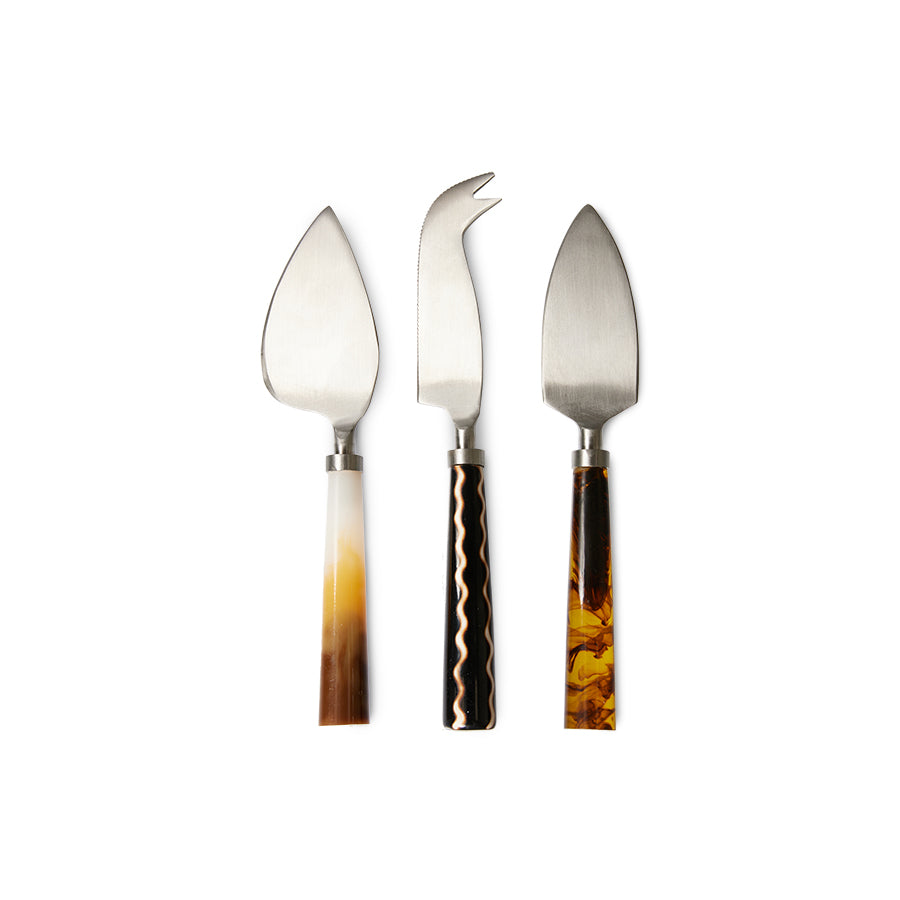 HKLIVING Cheese Knives Set Havana