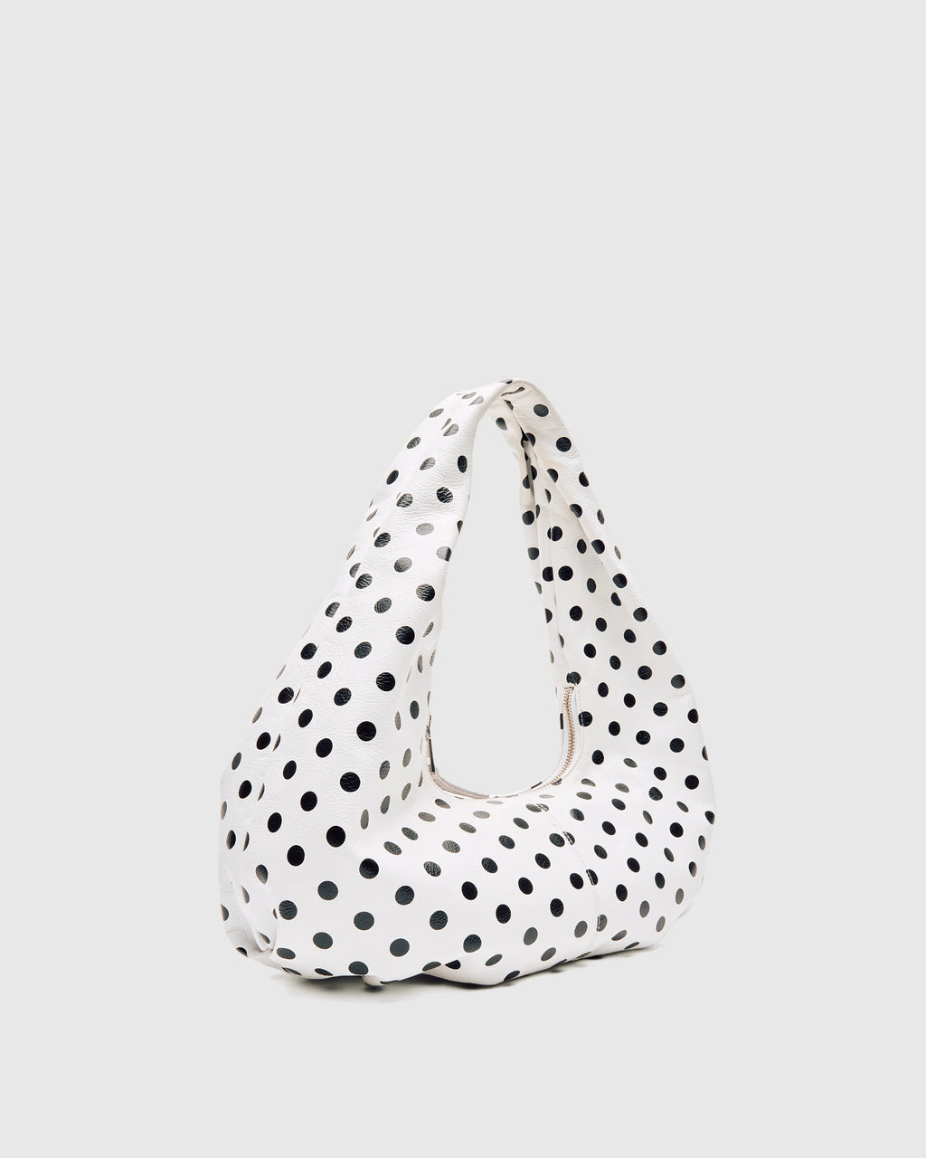 Small Alma Draped Polka White & Black
