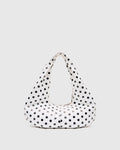 Small Alma Draped Polka White & Black