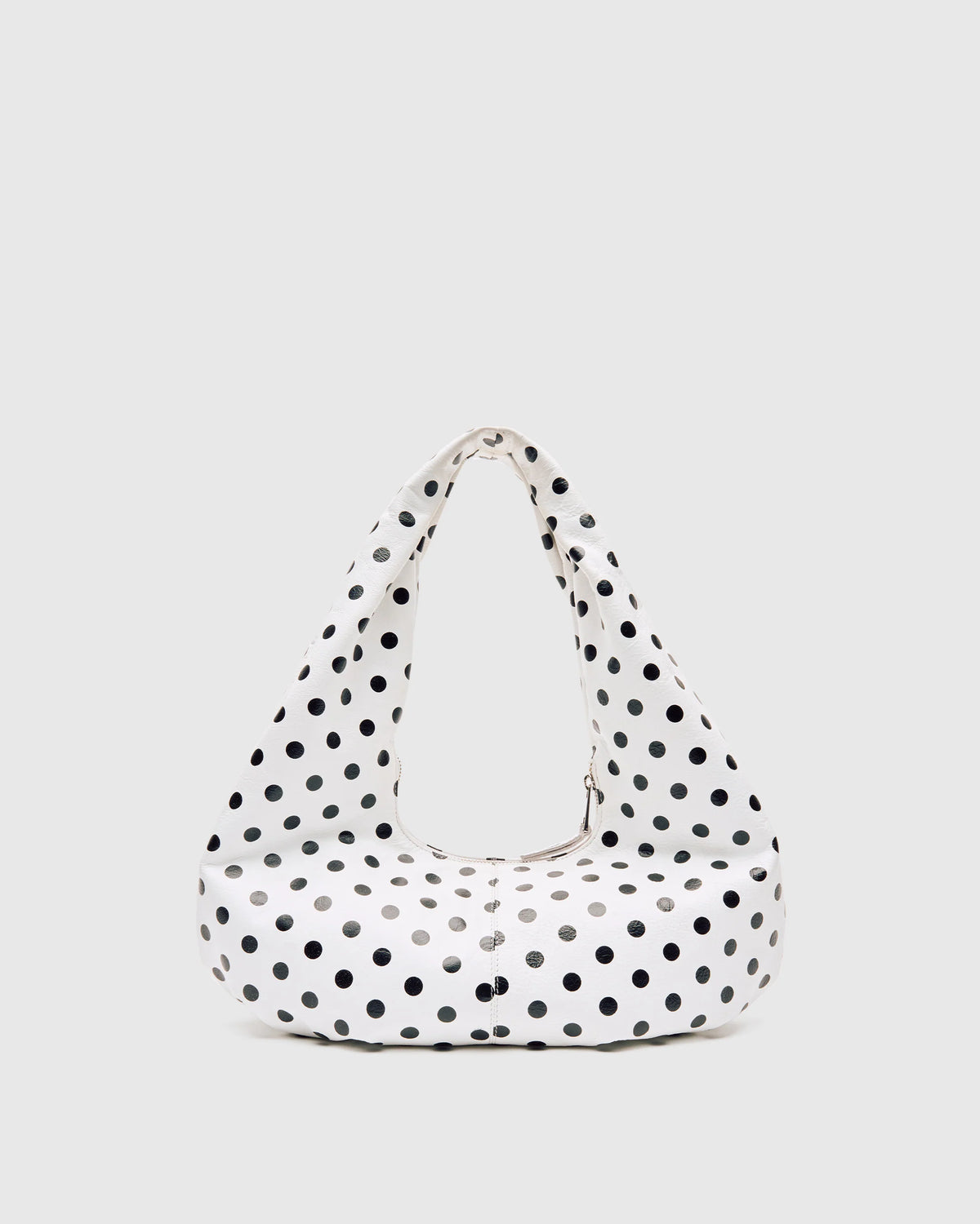 Small Alma Draped Polka White & Black