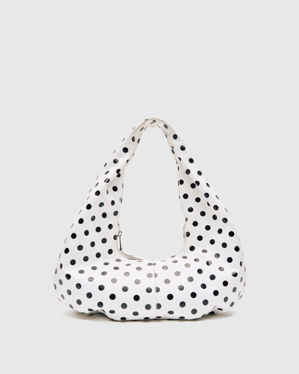 Small Alma Draped Polka White & Black