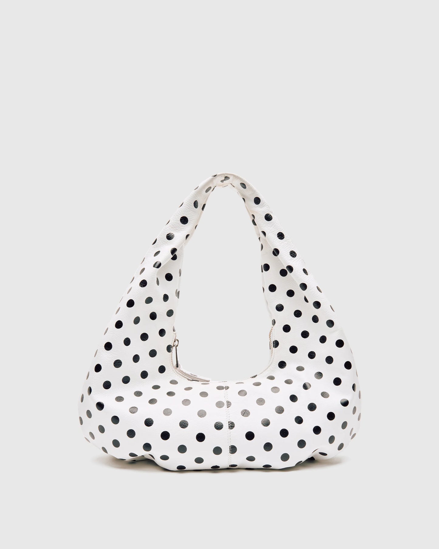 Small Alma Draped Polka White & Black