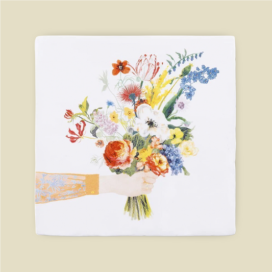 Bloemetje voor jou Tegel