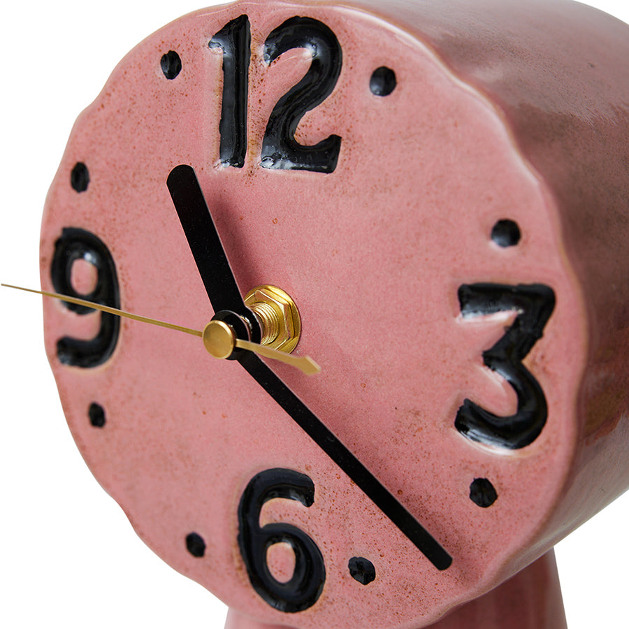 HKLIVING 70s ceramics Retro clock Pink