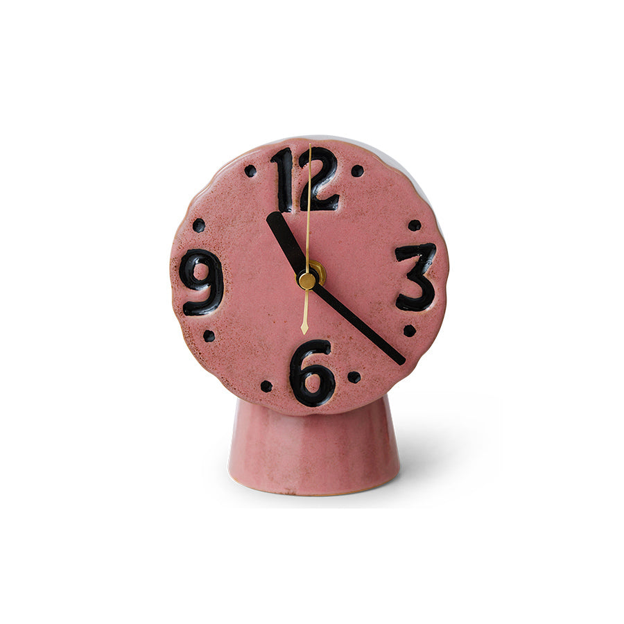Retro ceramic clock Pink 