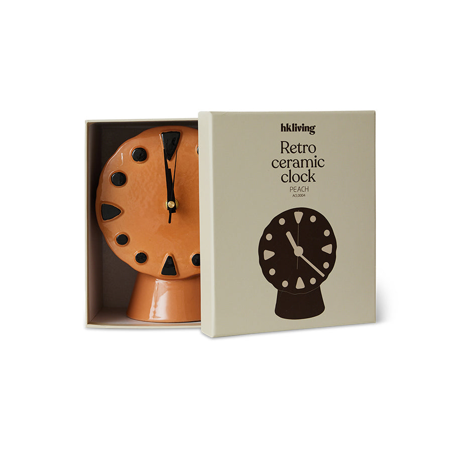 HKLIVING 70s ceramics Retro clock Peach