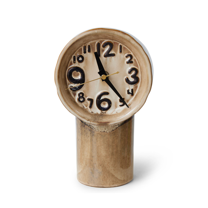 HKLiving 70’s Retro ceramic clock crème