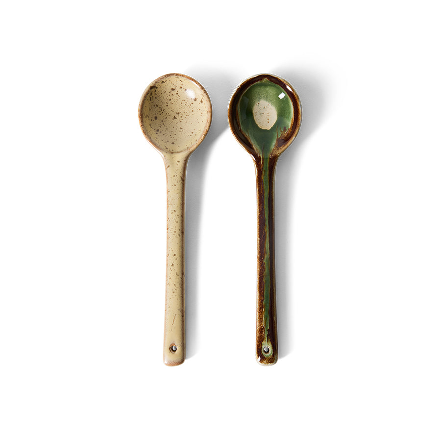 HKLIVING 70s ceramics Serving Spoons Hills