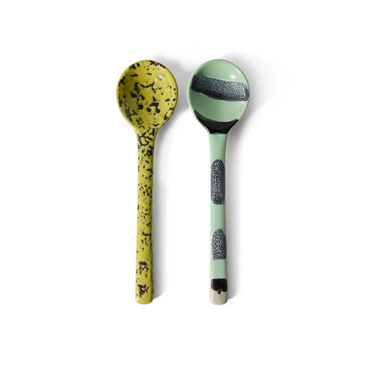 HKLIVING 70s ceramics Serving Spoons Mines