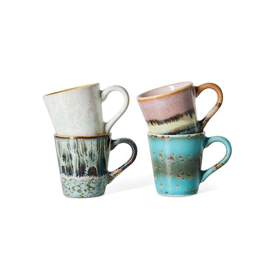 HKLIVING 70’s ceramics pre-order espresso mugs Softness set of 4