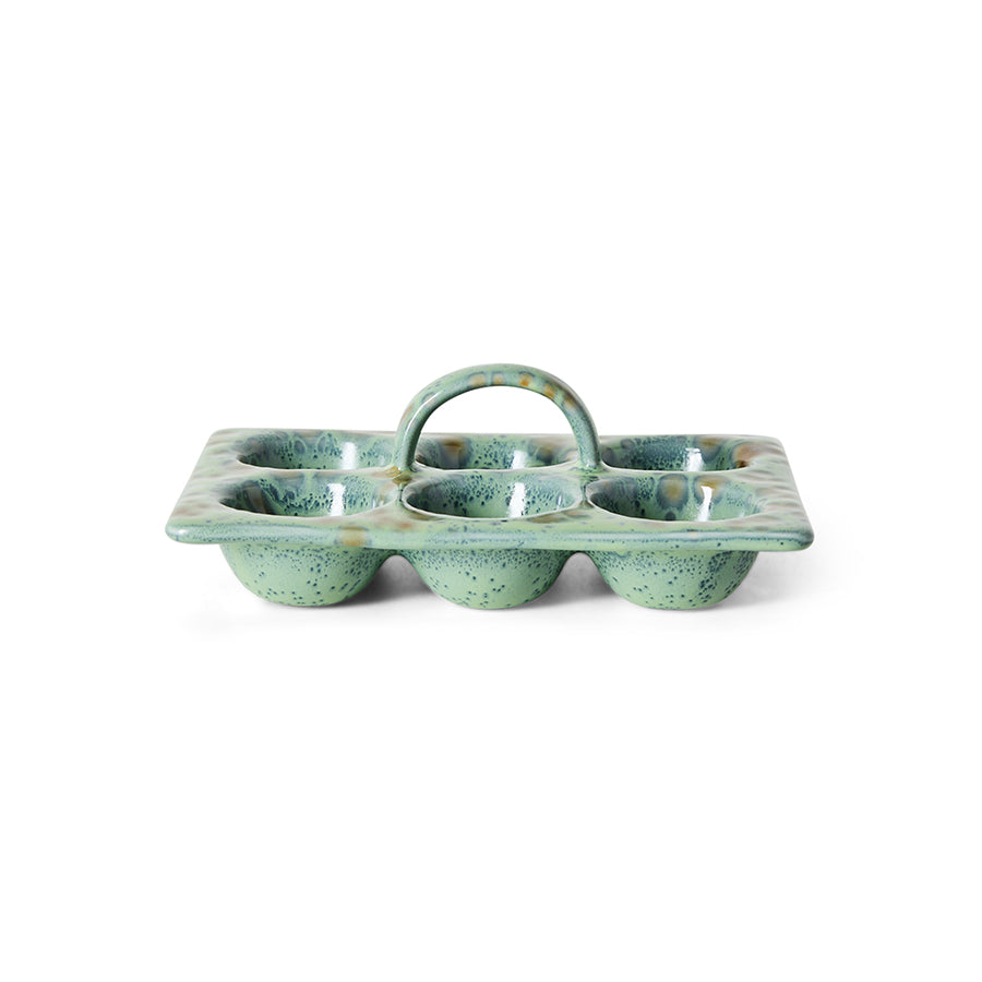 HKLIVING 70’s ceramics egg tray Minty