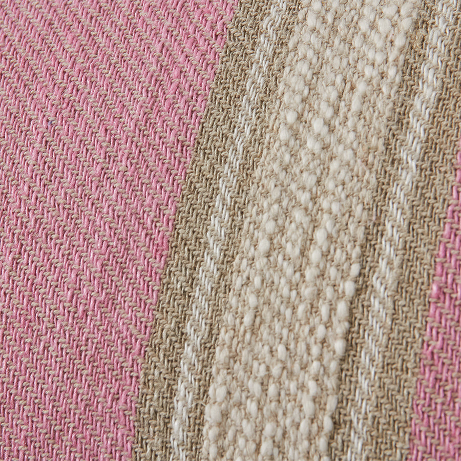 Woven Stitched Cushion Blush 