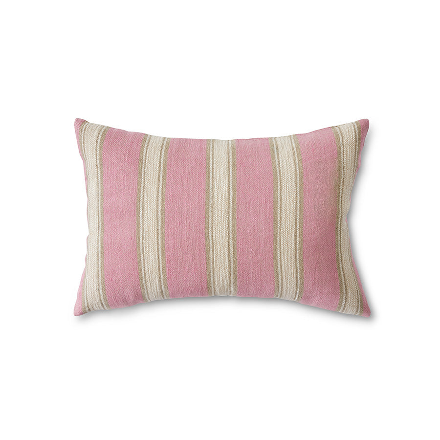 Woven Stitched Cushion Blush 