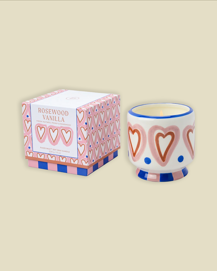 A Dopo Heart Rosewood & Vanilla Candle