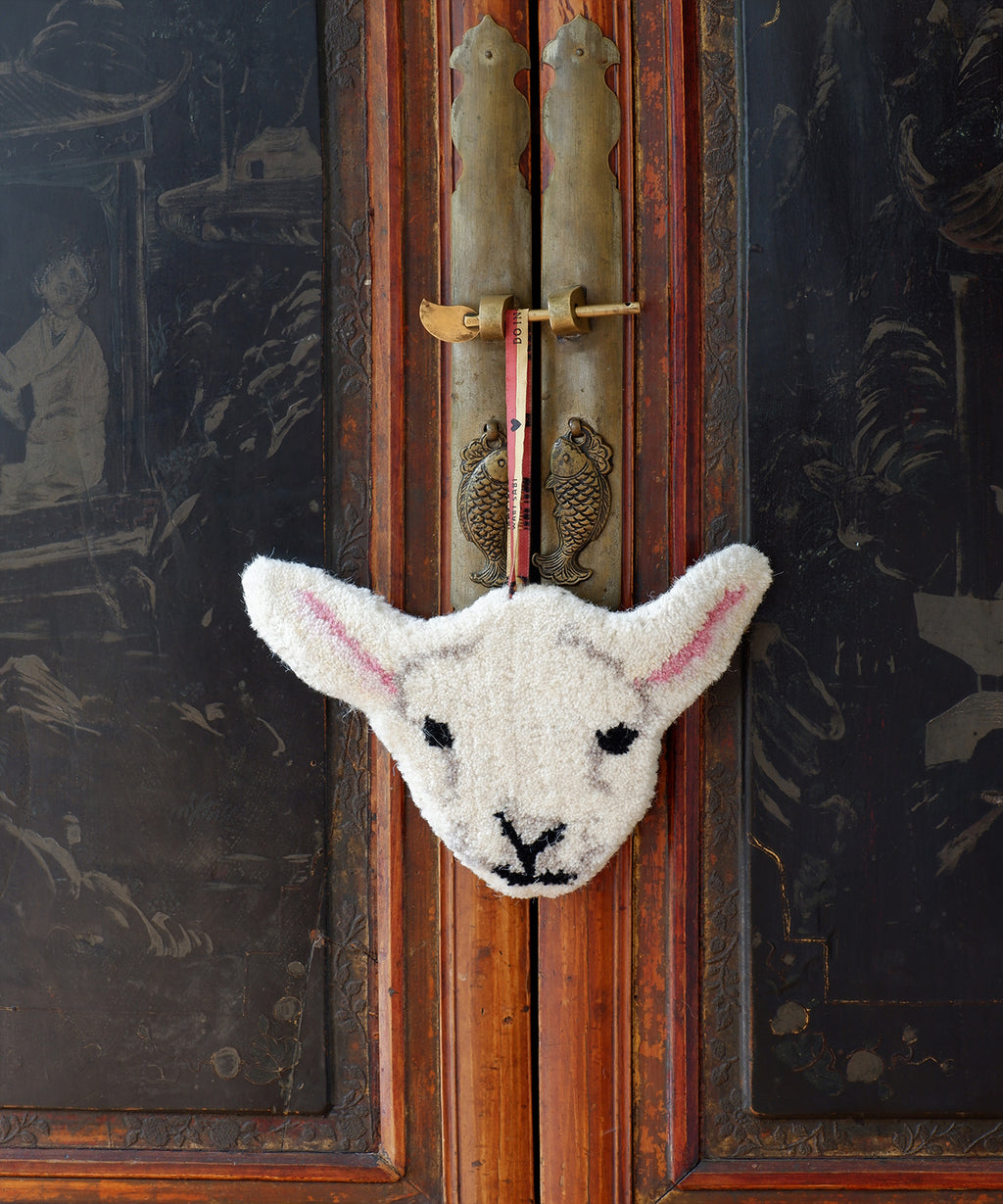 Woolly Lamb Animal Head Pendant 